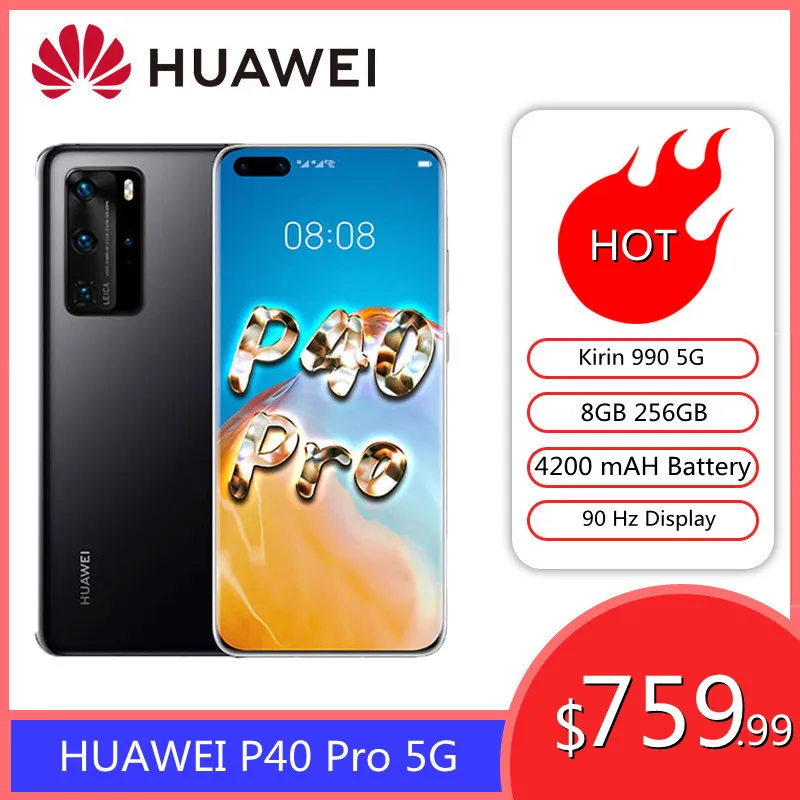 Оригинальный смартфон HUAWEI P40 Pro 5G экран 6 58 дюйма Восьмиядерный процессор Kirin 990G 8