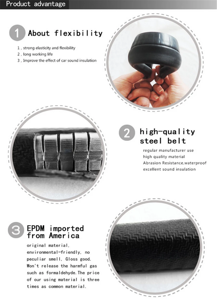 Vedação Da Porta Do Carro Weatherstrip EPDM