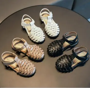 

Spring Summer Baby Girl Sandals Korean Style Kids Shoes For Girls Boys Weave Fashion Children Beach Sandals Casual Baby Shoes