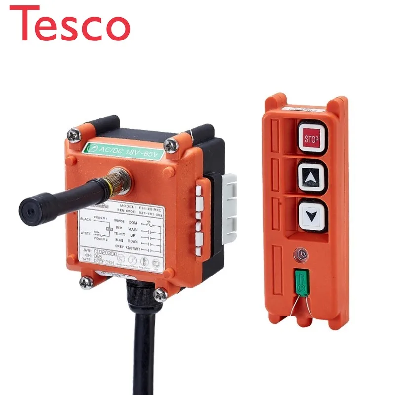 

Original TELECRANE Wireless Industrial Remote Controller Electric Hoist Remote Control 1 Transmitter + 1 Receiver F21-2S