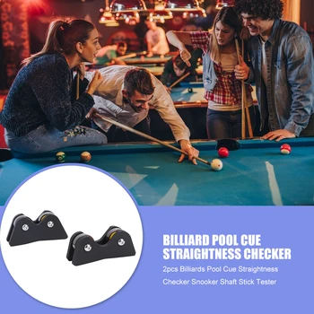 

2pcs Billiards Pool Cue Straightness Checker Snooker Shaft Stick Tester Billiards Accessories Black