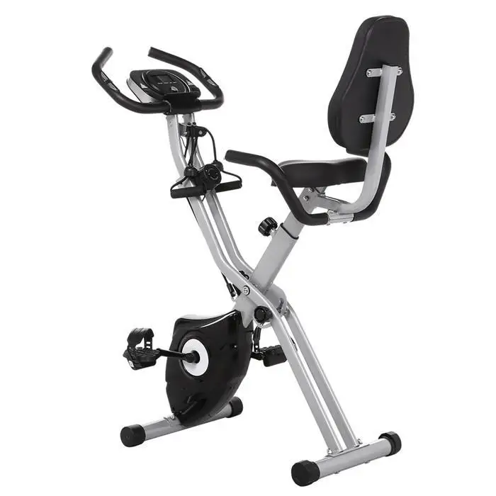 exerpeutic folding magnetic upright exercise bike with 300 lbs weight capacity