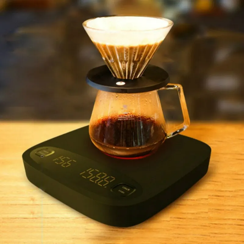 US $20.65 Coffee Scale Smart Digital Scale Pour Coffee Electronic Drip Kitchen Scale Coffee Scale With Timer 2kg 01g 
