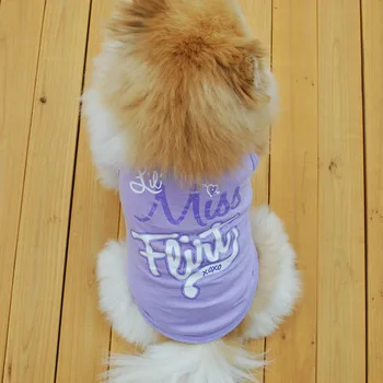 

Summer Dog Vest Soft Cotton Pet Clothes for Small Dogs Cats Teddy Yorkire Pug Outfit Print Puppy Shirt for Cat Cheap Dog Clothes
