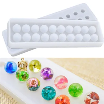 

NEW Ball Shape Pendant Craft DIY Transparent UV Resin Liquid Silicone Combination Molds for Handmade Making Accessories