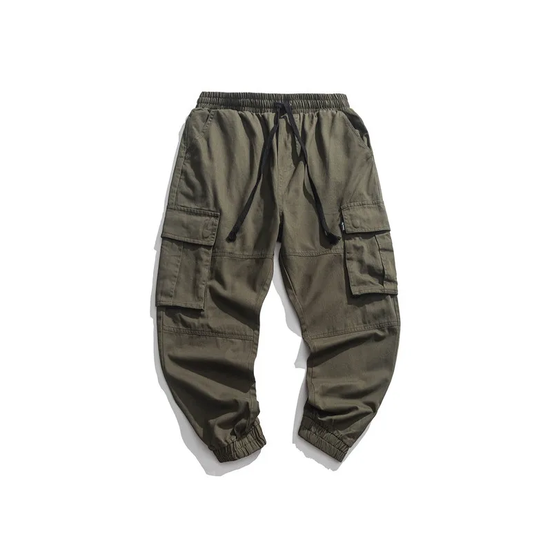 

Yi dao Vintage Autumn New Style Japanese-style Retro Solid Color Casual Pants Men Beam Leg Loose Harem Pants Popular Brand Trous
