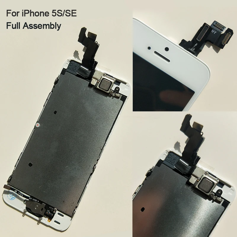 Для iPhone 5 5S 5C, ЖК-дисплей, сенсорный экран, дигитайзер, домашняя кнопка, камера, сборка, запасные части, 5s, Дисплей для iPhone 5S, ЖК-дисплей