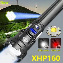 

XHP160 Most Powerful Led Flashlight 18650 Rechargeable Tactical flashlight USB Super Bright Xhp90 Torch light fishing Hand lamp