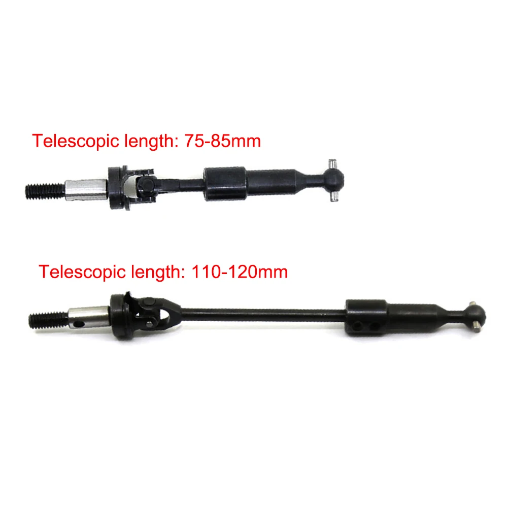 

RCTOYFUN 2pcs 75mm-85mm/110mm-120mm DIY Universal Steel CVD Shaft Dogbone 94123 94103 94102 94101 102015-A For RC HSP Car Part