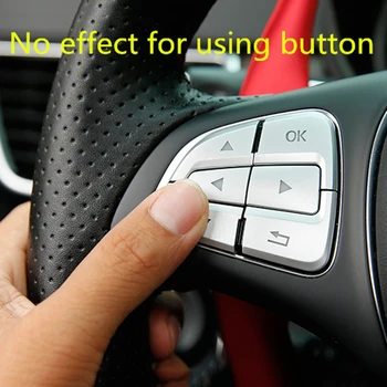 

Steering Wheel Button Cover Trim Inner Car Replacement 12pcs Set ABS Silver