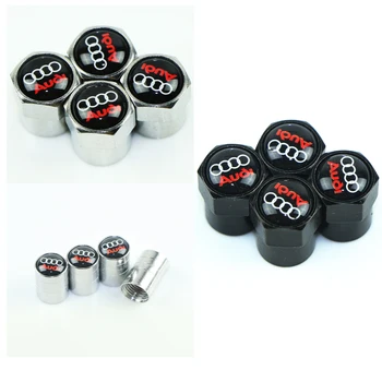 

4pcs Car Tire Wheel Valve Stem Caps protection cover For Audi a3 a4 a5 a6 a7 a8 b5 b6 b7 b8 c6 c7 c8 8v 8p car accessories