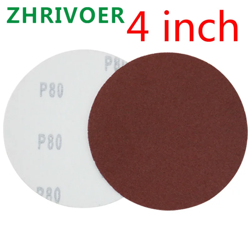 Disco de lija redondo de 4 pulgadas, papel de lija adhesivo de 100mm, para carpintería, fresadora de aire, 10 Uds.