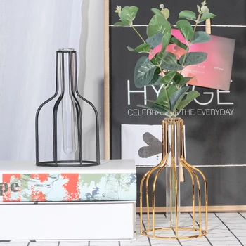 

Metal Vase Frame Geometric Flower Pot Decorative Vase Plant Desktop Display Stand Iron Art Frame Bracket For Home Decoration