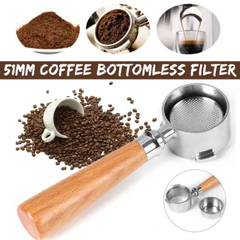 

51mm Coffee Bottomless Portafilter For Delonghi EC680/EC685 Filter Basket Stainless Steel Replacement Espresso Machine Accessory