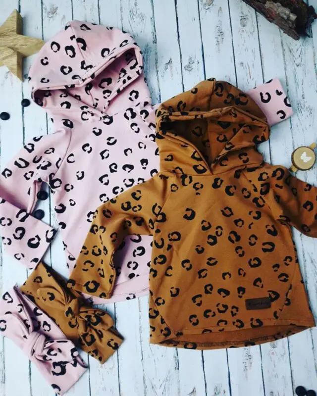 Весенне осенняя одежда для малышей маленьких мальчиков и девочек с леопардовым