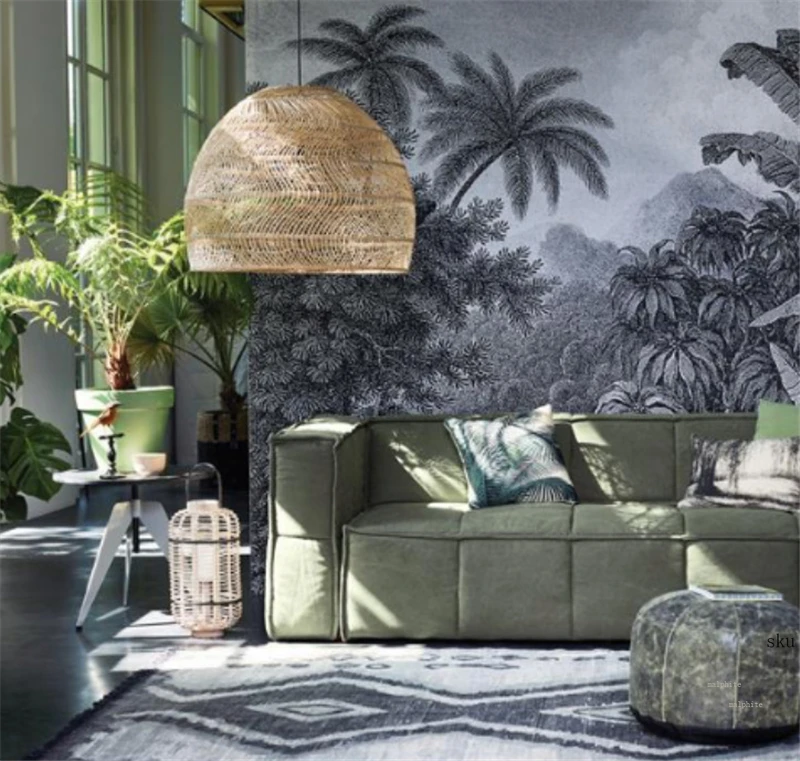 Preise Moderne Hängenden Bambus LED Anhänger Lampe Vintage Wohnzimmer Hand gewebt Anhänger Lichter für Wohnkultur Industrie Leuchten