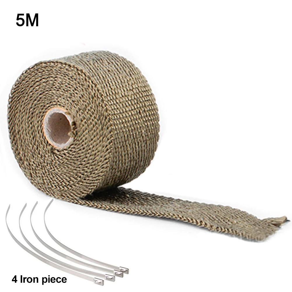 

Motorcycle Exhaust Thermal Exhaust Tape Header Heat Wrap Resistant Downpipe For Motorcycle Car Accessories 5m