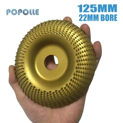 Outil de meulage de diamètre de 125mm, plateau tournant de roue de meulage en bois de trou de 22mm utilisé pour meuleuse d'angle, polissage, gravure, outil rotatif 