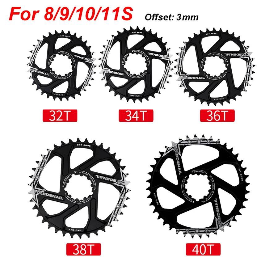 

GXP Alloy Bicycle Chainring 32/34/36/38/40T Aluminium Mountain MTB Bike Chainwheel Cranksets Plate For SRAM XX1 X9 XO X01
