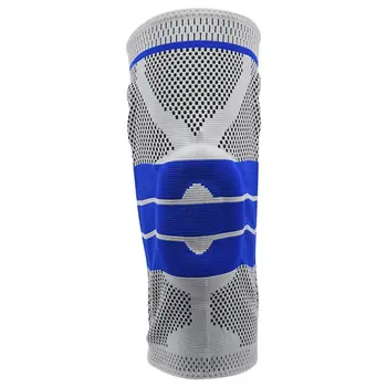 

MOOL 1 knee sprain Silicone Nylon knee knee men and women sports basketball training knee (light Grey S)