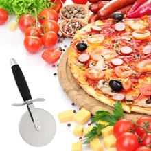 Домашний ручной вафельный ресторан кухня круглый многоразовый резак для пиццы одно колесо печенье, торты инструмент из нержавеющей стали прямая ручка