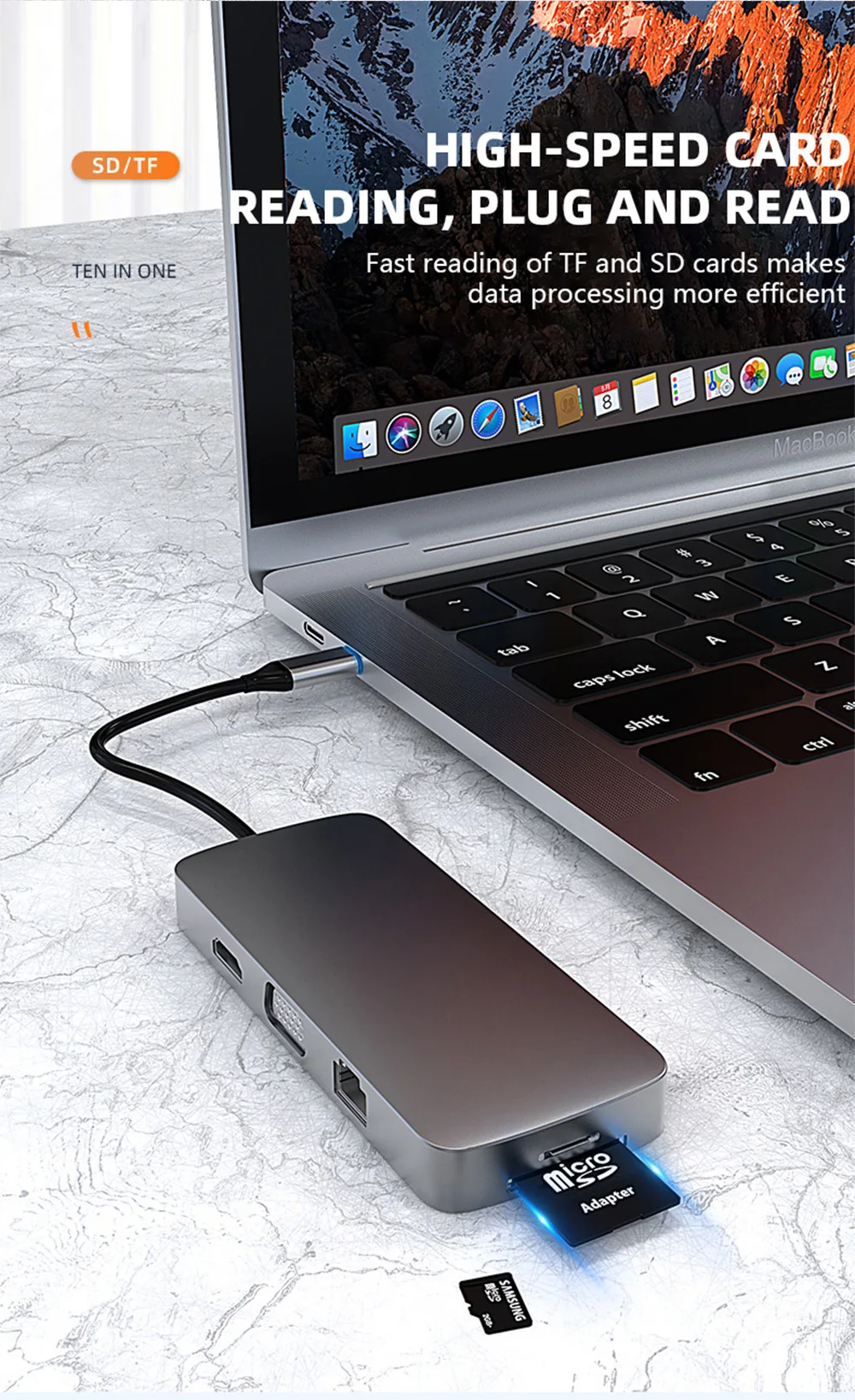 15 In 1 Docking Station USB HUB, Wireless Charging