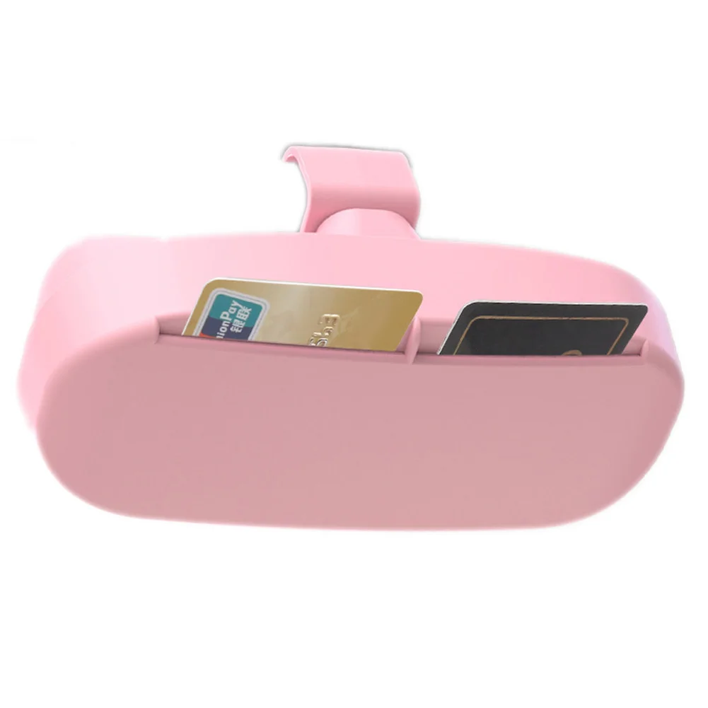 Pink style 2 Универсальный автомобильный футляр для солнечных очков футляр для очков коробка для хранения Органайзер крепление с зажимом для автомобиля F-Best - Название цвета: Pink style 2