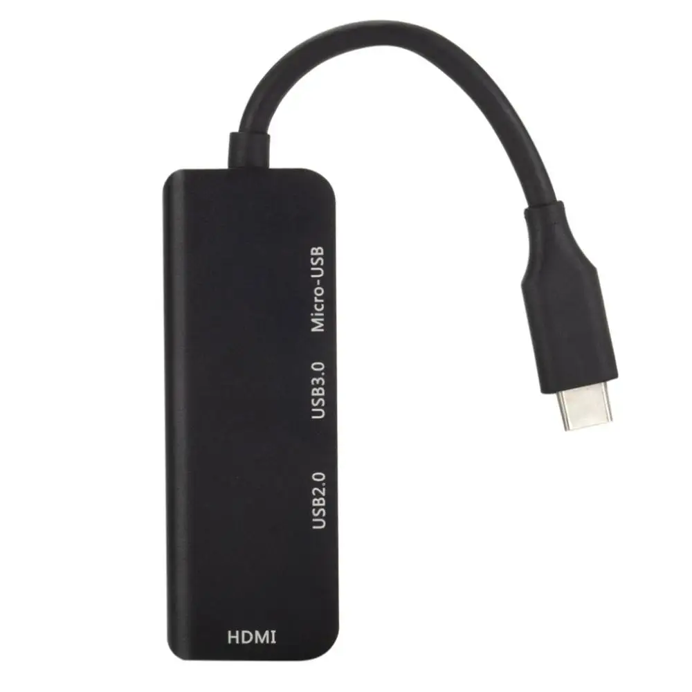 Концентратор адаптер Tpye-C к Micro USB 2,0 USB 3,0 HDMI 4 порта разветвитель USB порт концентратор разветвитель для ПК компьютер
