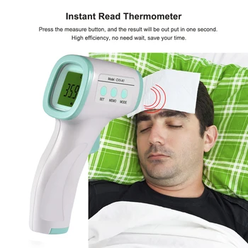 

Infrared Baby Temperature Gauge Instrument Ear Forehead Thermometer Non-contact Temperature Gun Digital Fever Measure Tool