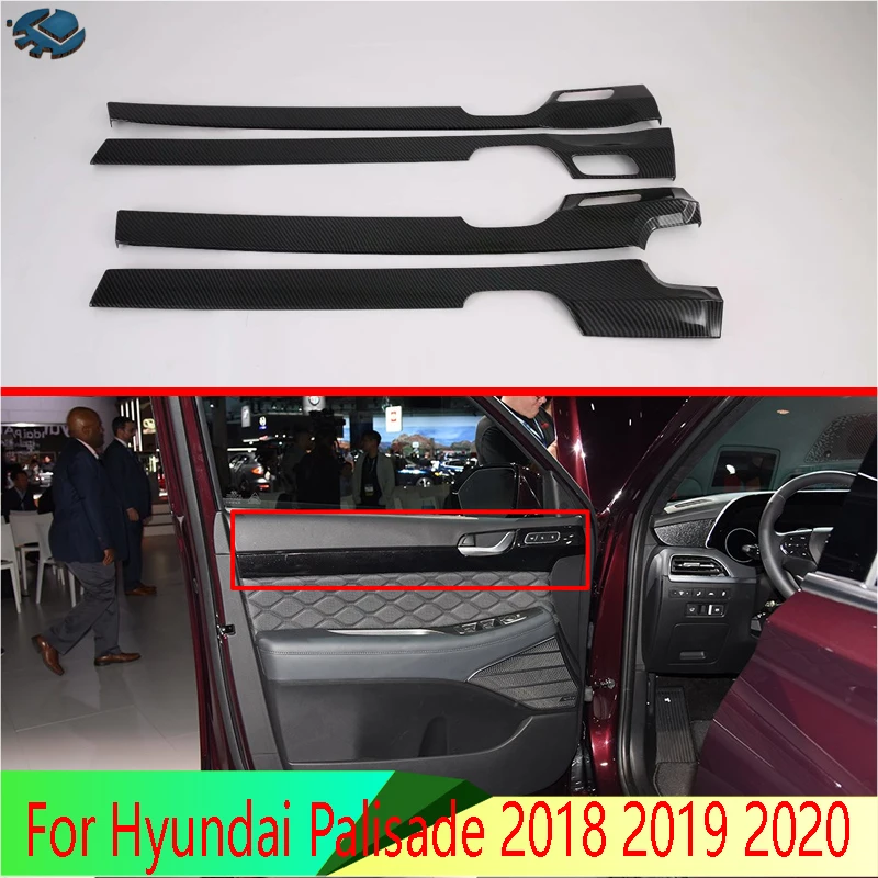 Для Hyundai Palisade 2018 2019 2020 отделка внутренней двери автомобиля корпуса молдинг крышка