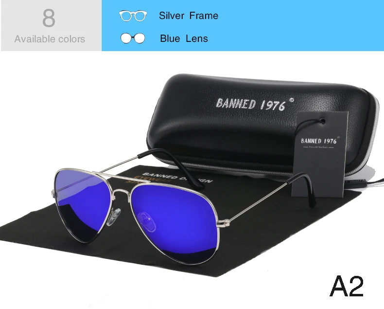 big frame sunglasses BANNED 1976 Classic HD Polarized Metal frame Aviation Sunglasses Designer Women Men Feminin Brand Name Oculos Vintage Glasses oversized sunglasses