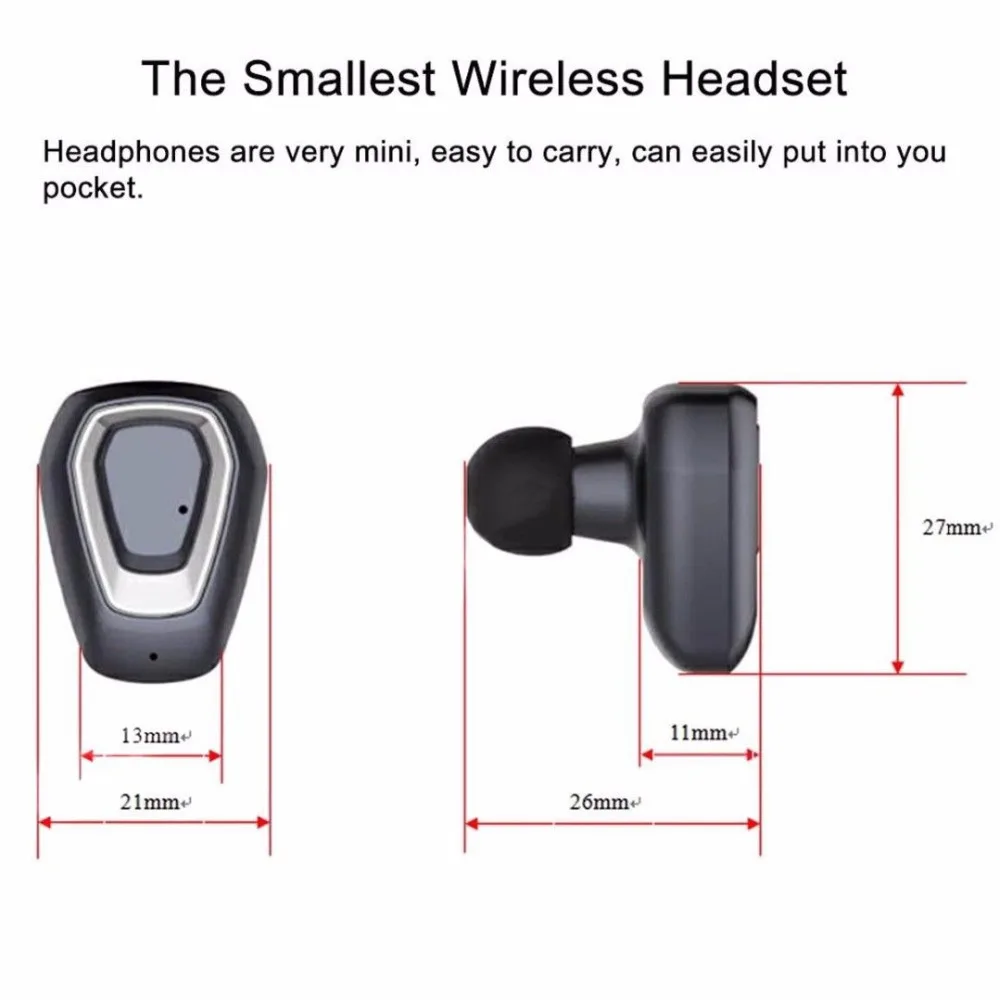 Cigfun A7 Wireless Bluetooth Earphone in ear Stereo Headphones Sport Headset with Charger Box for Phone iPhone xiaomi huawei