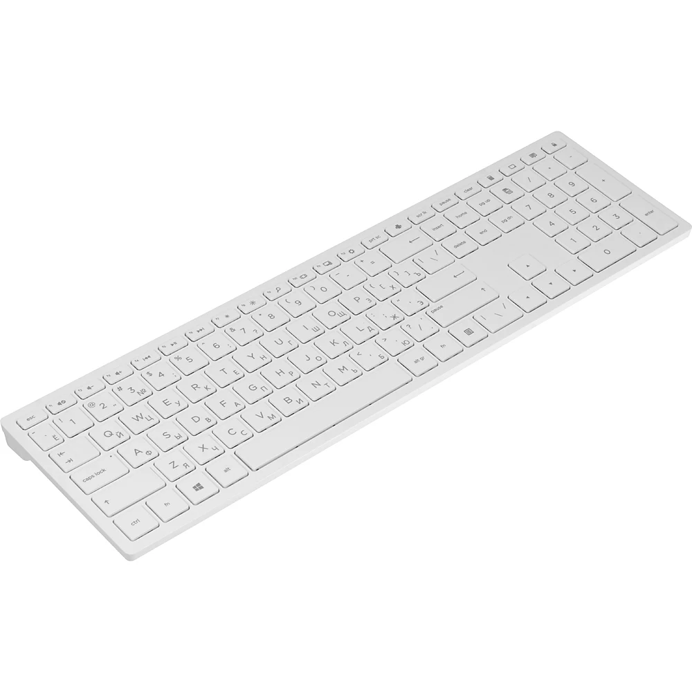 Клавиатура HP Pavilion 600 белый USB беспроводная slim