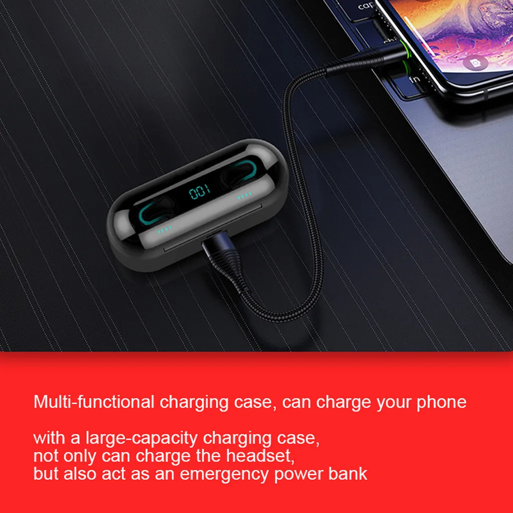 TWS Bluetooth наушники с микрофоном светодиодный дисплей беспроводные Bluetooth наушники шумоподавления гарнитуры 19Oct25