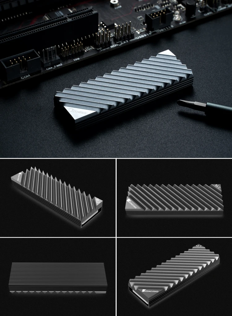 M.2 2280 Solid State Hard Disk Aluminum Heatsink with Thermal Pad for m2 Desktop