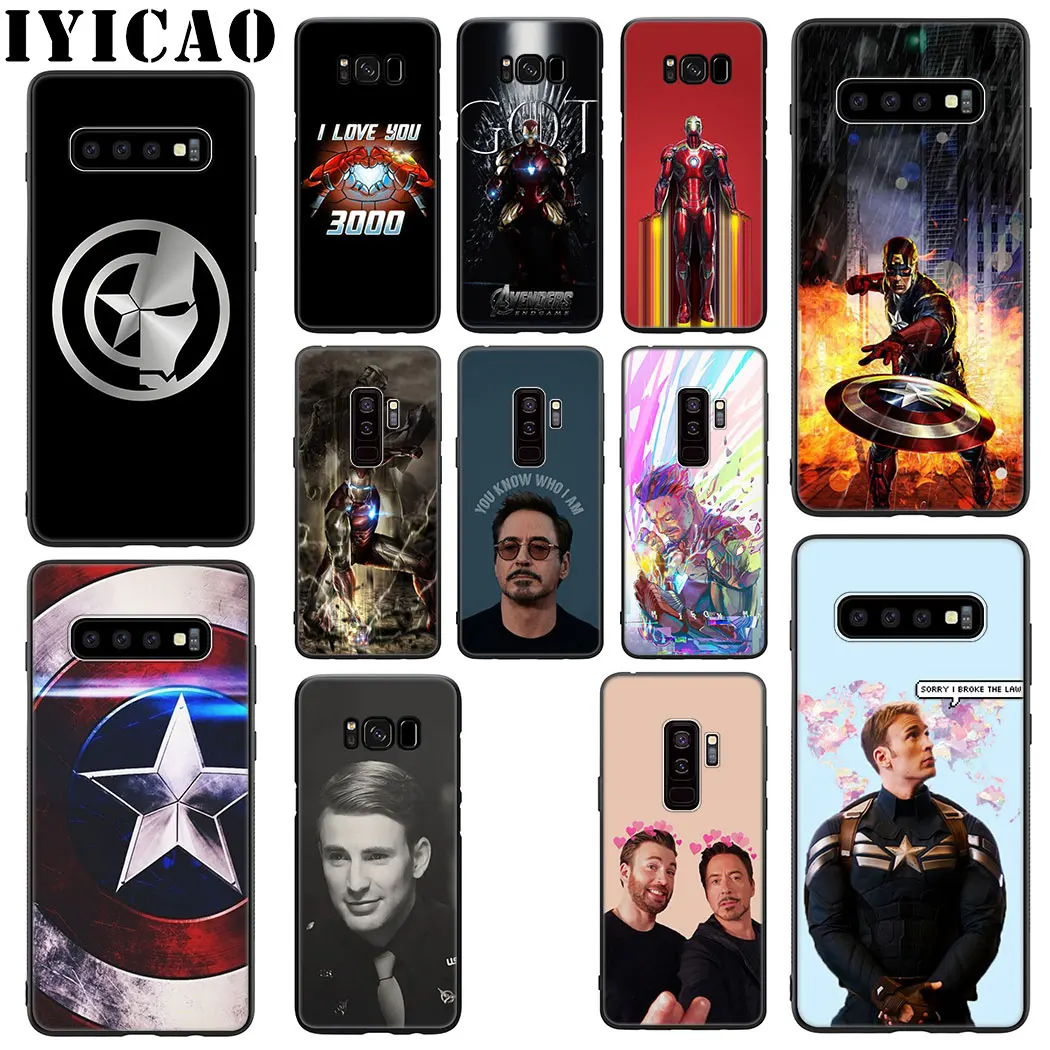 Marvel Captain Iron Man Soft Silicone Case for Samsung Galaxy S20 S10 S9 S8 Plus Lite Ultra S10e S6 S7 Edge Phone |