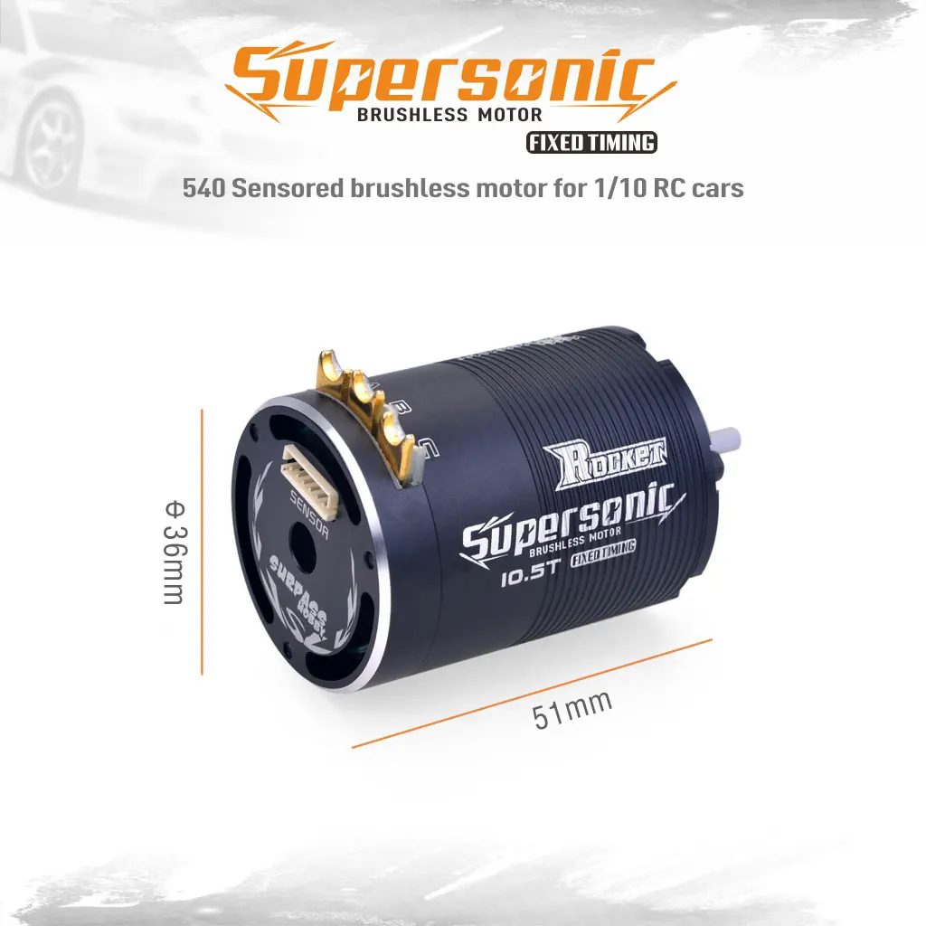 540 V3 10.5T Sensored Brushless Motor – For 1/10 1/12 RC Off-Road & Drift Cars, 3800KV - View #7