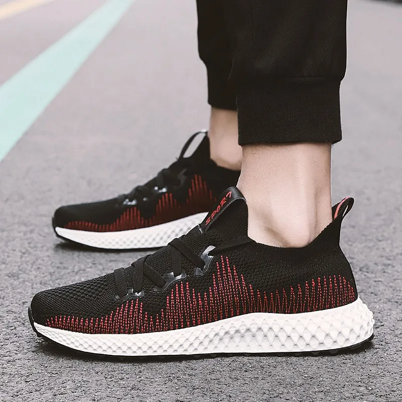427 black and red Стиль 4D печать элегантная ткань кроссовки сетевая ткань обувь резиновая обувь кроссовки Птичье гнездо рыбий масштаб кокосовый Стиль Тренд - Цвет: 427 black and red