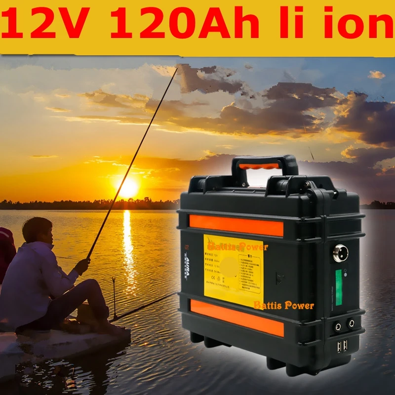 Водонепроницаемый 12V 120Ah литий-ионный аккумулятор акумуляторная батарея 12v литий ионный аккумулятор для 1200 Вт солнечной энергии туристического автофургона инвертор светодиодный светильник+ 10A зарядное устройство