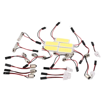 

new 3W COB 18 LED Car Panel T10 ba9s Festoon Dome Adapter w5w c5w led car bulbs interior Lights Source parking 12V Lamp 020 hot
