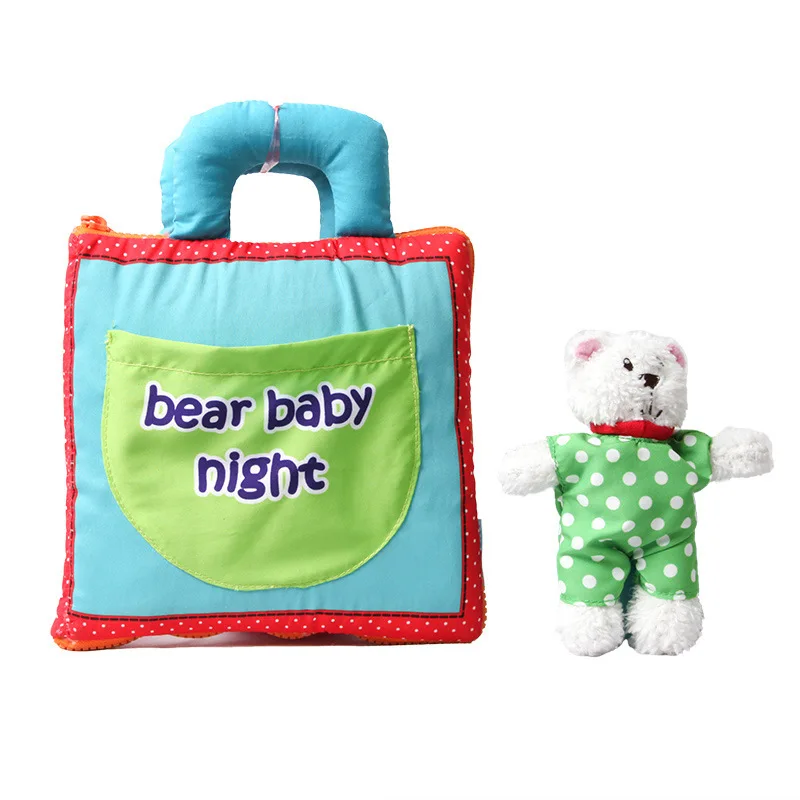 

Baby Tear Rotten Bear Stereo Cloth Book Infant Educational Early Childhood Cloth Book Sleep Parent And Child Interactive Storybo