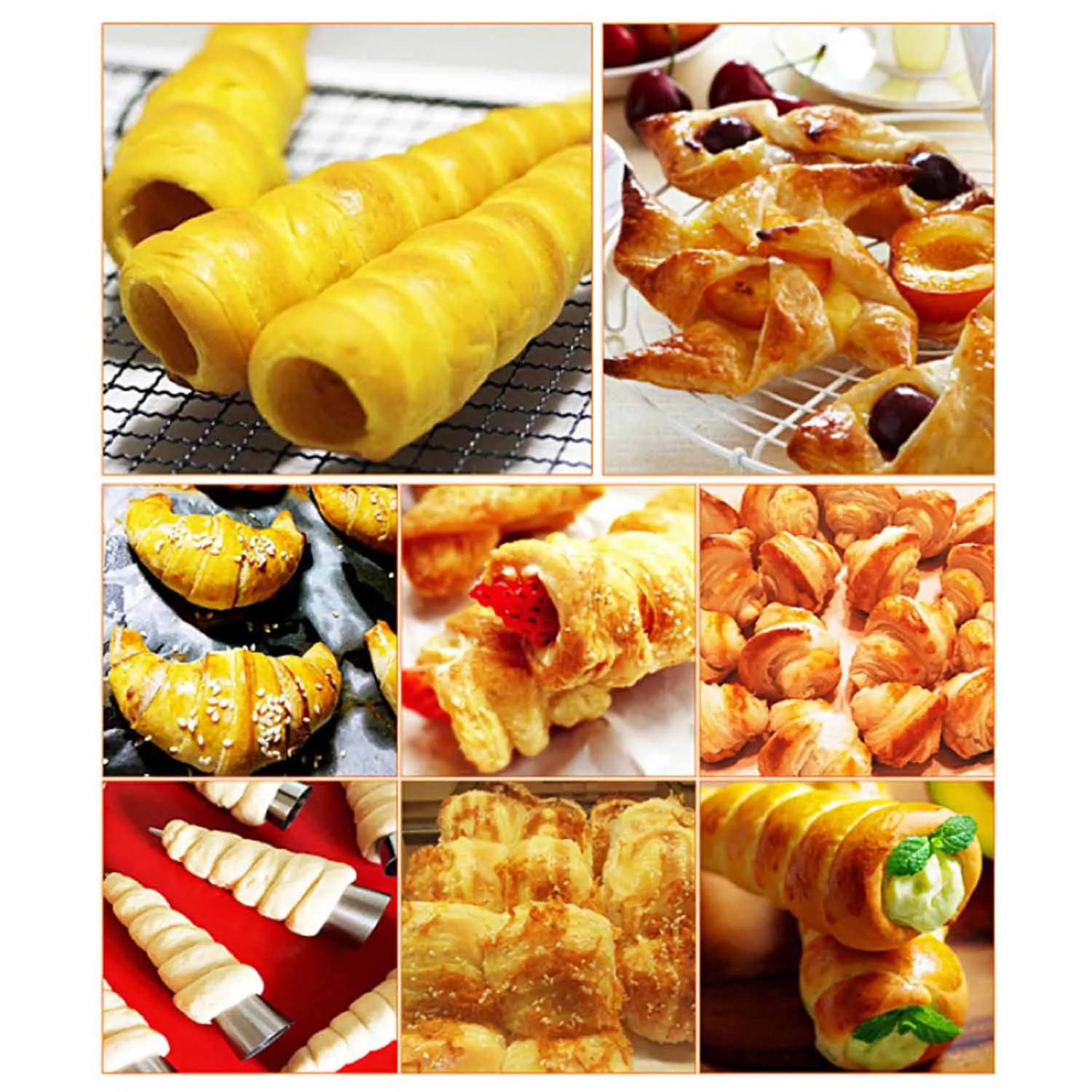 Behogar 12 шт. Cannoli формы трубы из нержавеющей стали Cannoli формы для торта Рог форма для кухни Кондитерские инструменты аксессуары