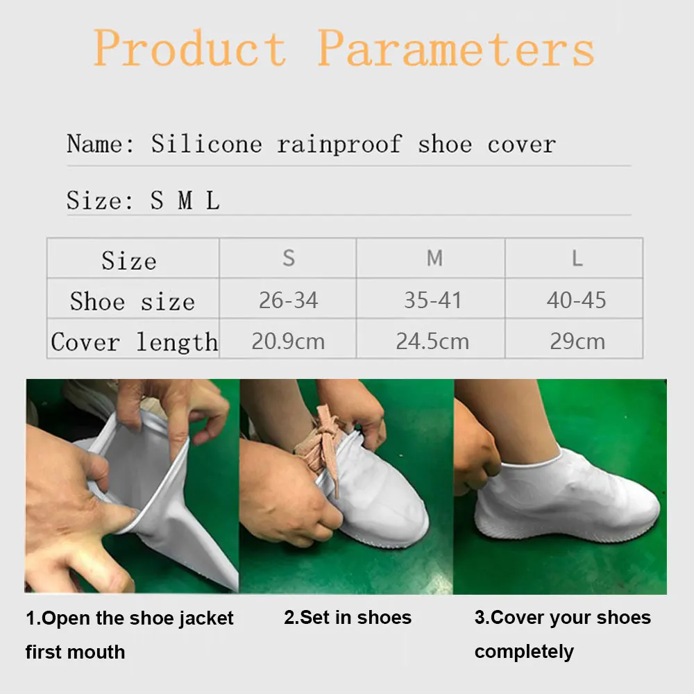 Description Picture 4 of itemBoots Waterproof Shoe Cover Silicone Material Unisex Shoes Protectors Rain Boots for Indoor Outdoor Rainy Days Reusable