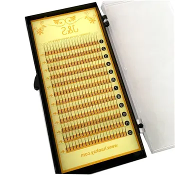 

Sales 3D pre made fans eyelashes, J&S Heat Bonded lashes 5 tray