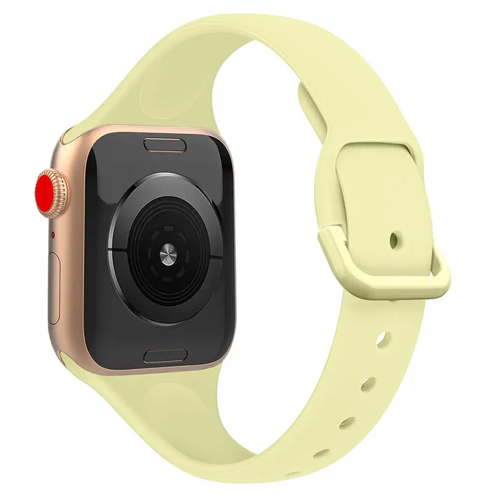 Ремешок для наручных часов Apple Watch, ремешок 38 мм Спорт на открытом воздухе силиконовый наручных часов iWatch, ремешок 40 мм ремешок браслет correa Apple Watch 5/4/3/2/1 - Цвет ремешка: yellow