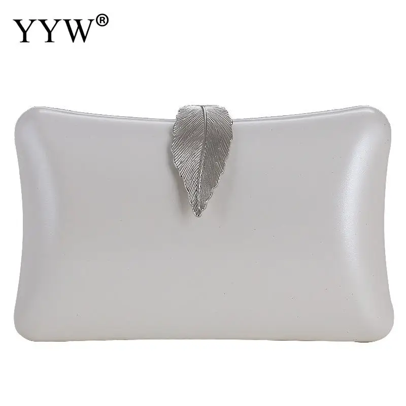 2023 Glitter Blings Women Purses Clutch Evening Bag Metal Leaf Hasp Handbag With Chain Bridal For Party Wedding Cocktail Parites