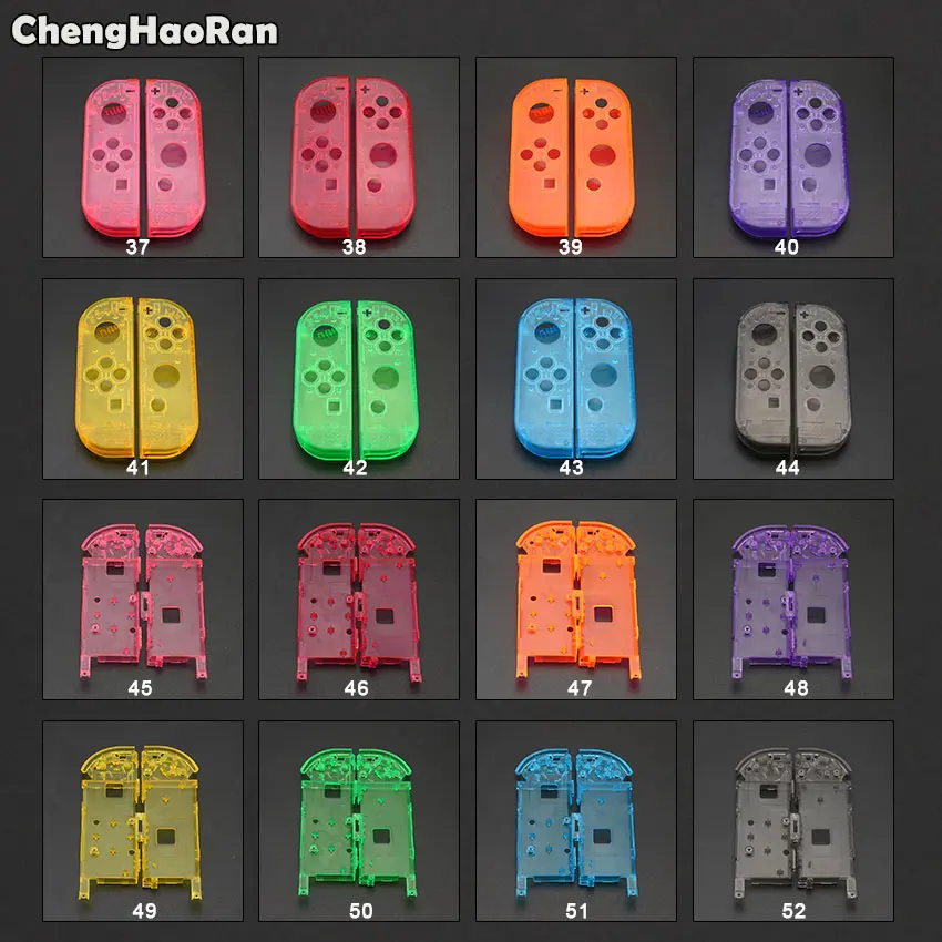 ChengHaoRan Зеленый Розовый Красный для nintendo Switch Joy-Con сменный корпус оболочка для NS NX Joy Con чехол контроллера