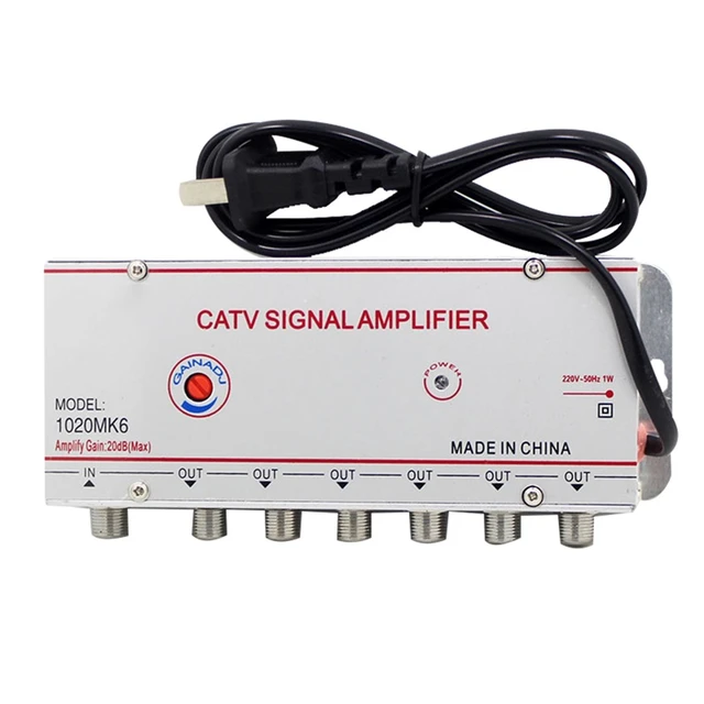 4/6/8 forma de 20 db Antena De tv Digital televisión CATV de amplificador  de señal de Antena digital amplificador de señal de televisión divisor nos  enchufe de la UE de 220V - AliExpress