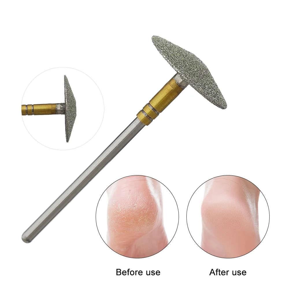 TP-brocas de diamante para limpieza de cutículas de pies, herramientas de manicura pedicura, accesorios de taladro, molinos de uñas, paraguas, 4 tipos