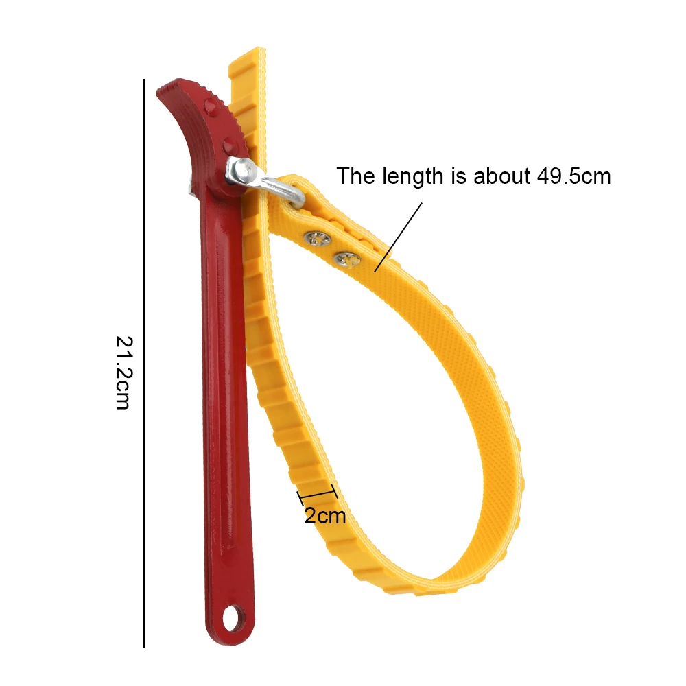 Car Truck Fuel Oil Filter Wrench Joints Pipe Spanner Puller Anti Slip Belt Strap Repair Tools Motorcycle Automotive Accessories oil filter wrench car oil filter